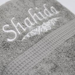 Personalised Embroidered Towels Hand, Wudhu Towel Personal Gift Name 100% Egyptian Quality Soft Towels, Wedding - thumbnail 2