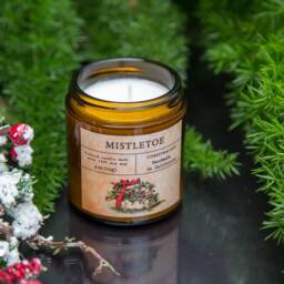 Christmas Candles Gift, Scented Soy Candle Mistletoe - thumbnail 3