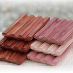 2 Eastern Cedar/Walnut Mix Or Match Wooden Soap Decks - Holders Dishes - thumbnail 4