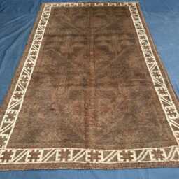 Hand Knotted Afghan Luxury Rug, High Pile Ersari Vintage 7.4x4.8 - thumbnail 2