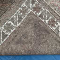 Hand Knotted Afghan Luxury Rug, High Pile Ersari Vintage 7.4x4.8 - thumbnail 4