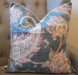 2 Color Options.paisley.pillow Covers.toss Pillow.kaufmann.throw Pillows.euro.slipcovers.pillow Cover.home Decor.floral.paisley - thumbnail 1