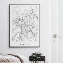 Prague Map Print - Minimal Poster Art Czech Republic - thumbnail 2