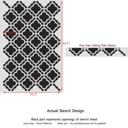 Large Moroccan Wall Stencil Margaret For Diy Decor Wallpaper Look - thumbnail 2