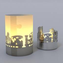 Oberhausen Skyline Shadow Play - City Souvenir Gift Tube - thumbnail 4