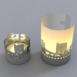 Oberhausen Skyline Shadow Play - City Souvenir Gift Tube - thumbnail 3