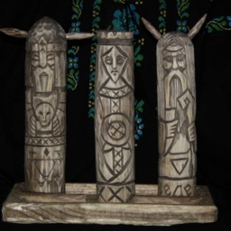 Wooden Altar. Handcrafted Statue. Veles, Chernobog, Morana - thumbnail 2