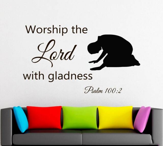 Psalm 1002 Wall Decal, Inspirational Quote, Removable Vinyl 4405 - image 1