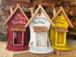 Squirrel Feeder With Fireplace - Unique Gift Original Bird Villa - thumbnail 1