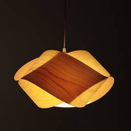 Ufo Wood Veneer Pendant Light - Artistic Summer Decor Ceiling Lamp - thumbnail 3