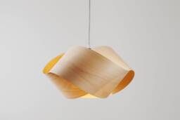 Modern Wood Veneer Pendant Light - Ufo - thumbnail 1