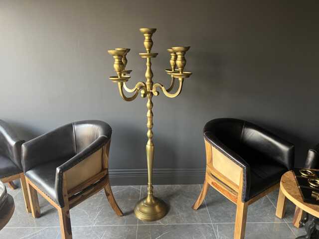 High-Quality 5-Branch Brass Candelabra - image 1