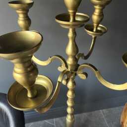 High-Quality 5-Branch Brass Candelabra - thumbnail 3