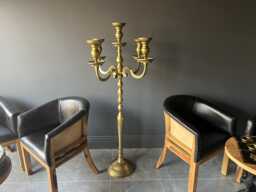 High-Quality 5-Branch Brass Candelabra - thumbnail 1