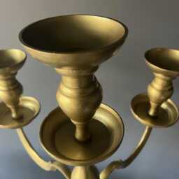 High-Quality 5-Branch Brass Candelabra - thumbnail 4