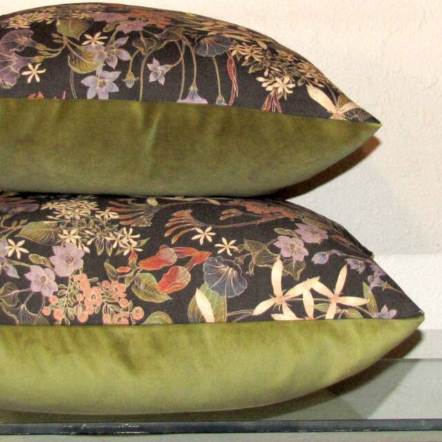 Made To Order Wildflowers Cushion Cover, Linen/Cotton, Australian Botanical - image 1
