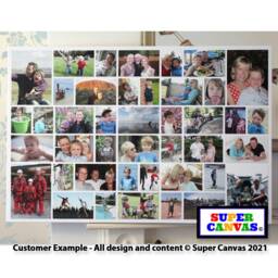 Custom 41 Picture Family Baby Holiday Memories Couple Pet Photo Collage Wall Art Framed Canvas Print Christmas Birthday Wedding Gift - thumbnail 1