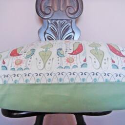 Bird Cushion Cover Accent Pillow 18x18Inch - 45x45cm Red Green Design - thumbnail 3