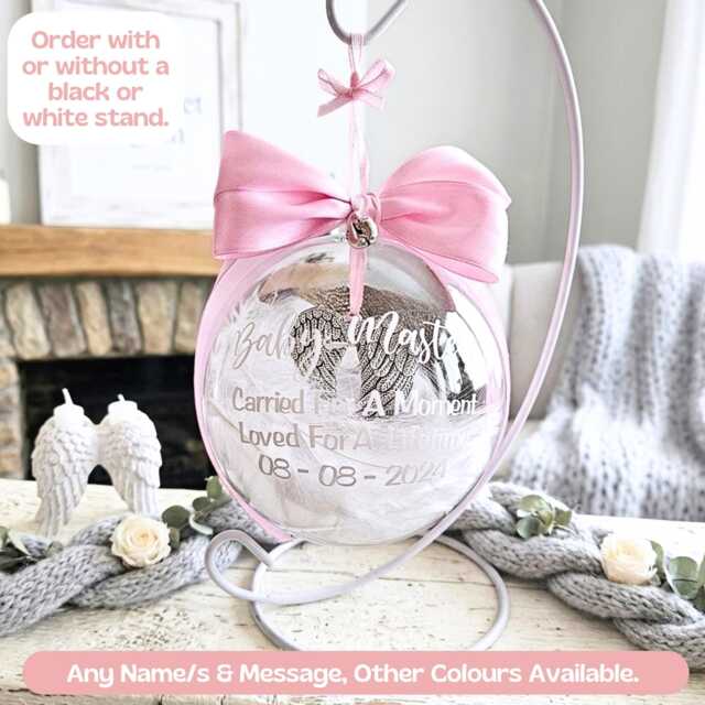 Miscarriage Baby Ornament, Pregnancy Loss Gift, Infant Memorial Gift For Of Bauble, Personalized Remembrance Gifts