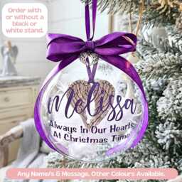 Miscarriage Baby Ornament, Pregnancy Loss Gift, Infant Memorial Gift For Of Bauble, Personalized Remembrance Gifts - thumbnail 4