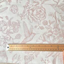 1163. Handmade Soft Pink Hummingbird 100% Cotton Cushion Cover, Various Sizes - thumbnail 3