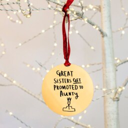 Sisters Get Promoted To Aunty Christmas Decoration Bauble - thumbnail 2