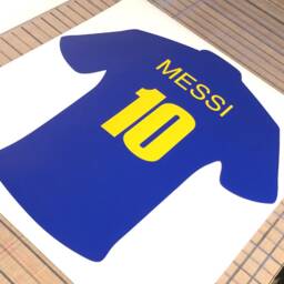 Personalised Name & Number Football Shirt Wall Sticker, Football Decal, Art, Football Sticker - thumbnail 2