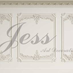 3D Cornice Wall Mural Wallpaper, Classic White Decor, Peel & Stick - thumbnail 3