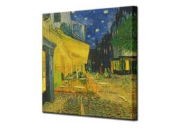 Cafe Terrace At Night, Van Gogh, Wall Art Home Decor Canvas Print Fine Impressionism Interior Design, Framed - thumbnail 1