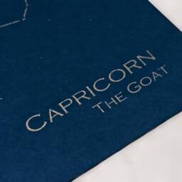 Capricorn Constellation Zodiac Art Print/Gold Foil Wall Astrology Home Decor December-January Birthday/ On Navy Cream - thumbnail 3