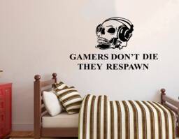 Gamer Wall Decal Video Game Controller, Gaming Room Decor 3047 - thumbnail 1