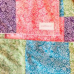 Handmade, Patchwork Baby Blanket, Toddler, Minky, Quilt, Crib Bedding, Girl, Boho, Bold, Blue, Turquoise, Teal, Green, Purple, Pink, Salmon, Floral - thumbnail 4