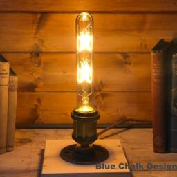 Clean Simple Table Lamp, Choice Of Colours, Finishes & Bulb Type, Edison, Retro, Steampunk - thumbnail 3