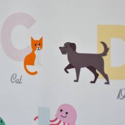 Animal Alphabet/Nursery Decor Playroom Wall Art Baby Poster Abcs - thumbnail 3