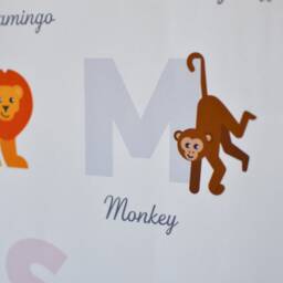 Animal Alphabet/Nursery Decor Playroom Wall Art Baby Poster Abcs - thumbnail 2