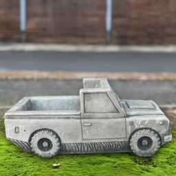 Concrete Car Planter Unique Stone Truck Flower Pot Outdoor Vehicle Handcrafted Garden Decor Cement Large Gift - thumbnail 4
