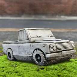 Concrete Car Planter Unique Stone Truck Flower Pot Outdoor Vehicle Handcrafted Garden Decor Cement Large Gift - thumbnail 2