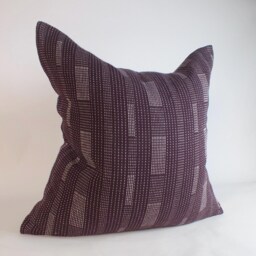 Sofa Cushion Brown Stripes Cushions Cover Handmade Fabrics Throw Cushions Accent Pillow Boho Chic - thumbnail 2