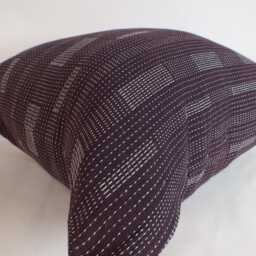 Sofa Cushion Brown Stripes Cushions Cover Handmade Fabrics Throw Cushions Accent Pillow Boho Chic - thumbnail 4