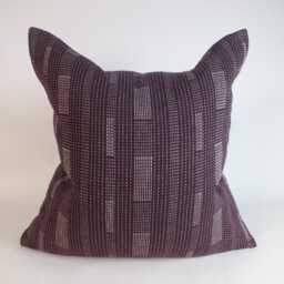 Sofa Cushion Brown Stripes Cushions Cover Handmade Fabrics Throw Cushions Accent Pillow Boho Chic - thumbnail 3