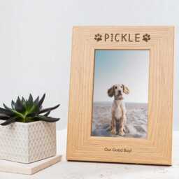 Personalised Engraved Pet Photo Frame - Dog Or Cat Picture Memorial Gifts Gift For Mum Or Dad Remembrance - thumbnail 2