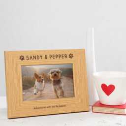 Personalised Engraved Pet Photo Frame - Dog Or Cat Picture Memorial Gifts Gift For Mum Or Dad Remembrance - thumbnail 1