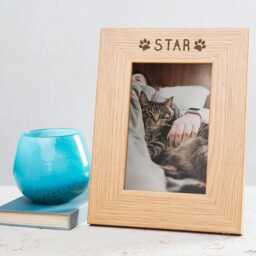 Personalised Engraved Pet Photo Frame - Dog Or Cat Picture Memorial Gifts Gift For Mum Or Dad Remembrance - thumbnail 3
