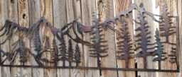 Mountain & Trees Scene Metal Wall Art