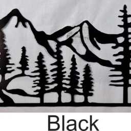 Mountain & Trees Scene Metal Wall Art - thumbnail 2