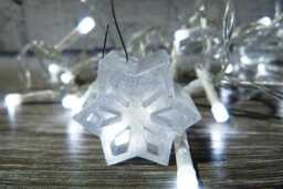 Hanging Christmas Snowflakes, Glitter Snowflake Baubles - thumbnail 1