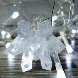 Hanging Christmas Snowflakes, Glitter Snowflake Baubles - thumbnail 2