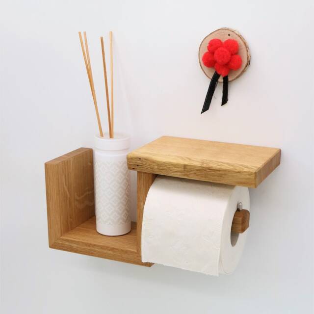 Lothar Toilet Paper Holder Made Of Oak - image 1