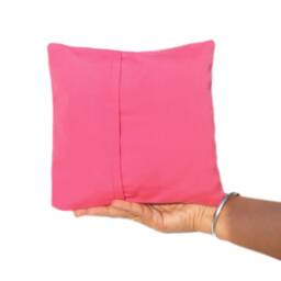 Indoor Outdoor Canvas Throw Pillow - Ring Decorative Handmade Cushion Cover - thumbnail 2