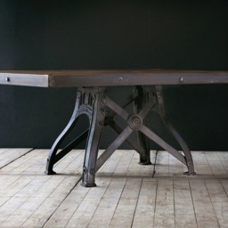 A Custom Made Industrial Dining Or Conference Table On Machinery Base Legs. Guide Price Only - thumbnail 2
